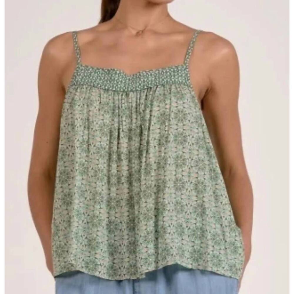 NEW ELAN muse boho tank in green
